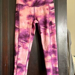 GAIAM Pink and Purple Tie-Dye Leggings